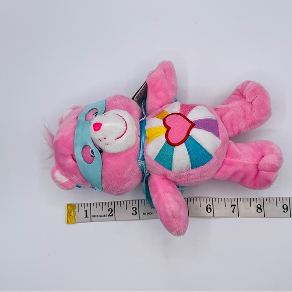 Care Bears 8” Hopeful Heart Superhero Friends Pink Bear Plush Mask Cape Stuffed - Picture 11 of 11